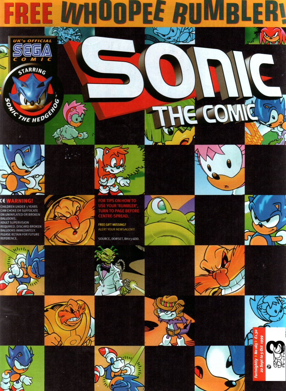 Sonic - The Comic Issue No. 165 Comic cover page